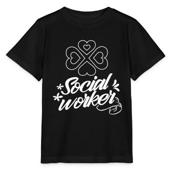 Profession de travailleur social Travail social Travailleur social - T-shirt bio MINI CREATOR Stanley/Stella Enfant - noir - Devant - Mikhail (115cm)