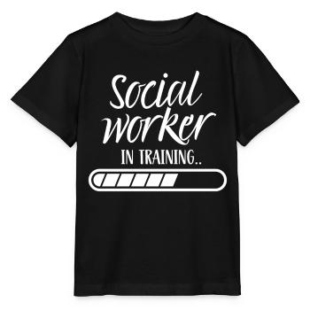 Travailleur social en formation Travailleur social - T-shirt bio MINI CREATOR Stanley/Stella Enfant - noir - Devant - Mikhail (115cm)
