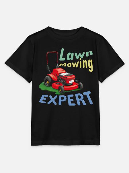 Experte für Rasenmähen - Stanley/Stella Kinder T-Shirt MINI CREATOR  - Schwarz