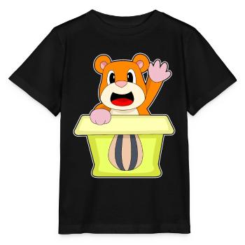 Hamster Karton - Stanley/Stella Kinder T-Shirt MINI CREATOR  - Schwarz - Vorne - Mikhail (115cm)