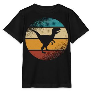 Velociraptor Dino Dinosaures - T-shirt bio MINI CREATOR Stanley/Stella Enfant - noir - Devant - Mikhail (115cm)
