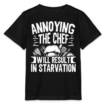 Annoying the Chef will result in - Stanley/Stella MINI CREATOR Kids’ T-Shirt - black - Front - Mikhail (115cm)