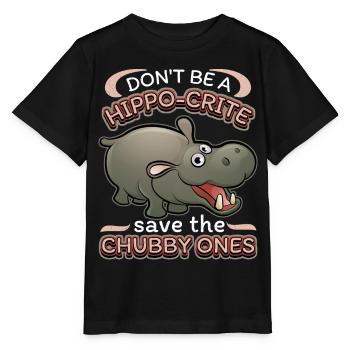 Lustiges Nilpferd, Flusspferd Nilpferd-Pun, Spruch - Stanley/Stella Kinder T-Shirt MINI CREATOR  - Schwarz - Vorne - Mikhail (115cm)