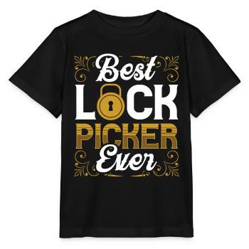 Le meilleur serrurier jamais choisi - T-shirt bio MINI CREATOR Stanley/Stella Enfant - noir - Devant - Mikhail (115cm)