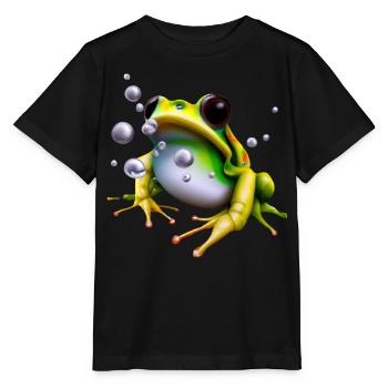 Gouttes d’eau de grenouille - T-shirt bio MINI CREATOR Stanley/Stella Enfant - noir - Devant - Mikhail (115cm)