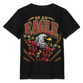 Vintage Eagle, Eagle Eagle, Saying, Be-An-Eagle - Stanley/Stella MINI CREATOR Kids’ T-Shirt - black - Front - Mikhail (115cm)