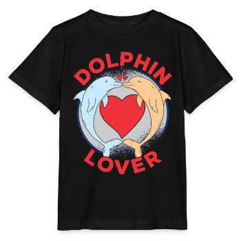 Amoureux des dauphins Dauphins Dauphins Dauphins - T-shirt bio MINI CREATOR Stanley/Stella Enfant - noir - Devant - Mikhail (115cm)