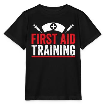 Formateur de cours de formation aux premiers secours - T-shirt bio MINI CREATOR Stanley/Stella Enfant - noir - Devant - Mikhail (115cm)