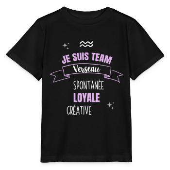 Team verseau cadeau femme fille verseau signe - T-shirt bio MINI CREATOR Stanley/Stella Enfant - noir - Devant - Mikhail (115cm)