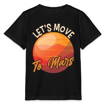 Departure to Mars Space Planet Astronaut - Stanley/Stella MINI CREATOR Kids’ T-Shirt - black - Front - Mikhail (115cm)