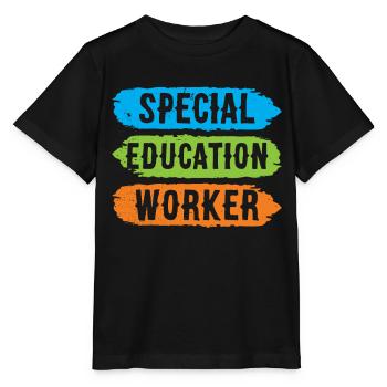 Travailleurs de l’éducation spécialisée Enseignants en éducation spécialisée - T-shirt bio MINI CREATOR Stanley/Stella Enfant - noir - Devant - Mikhail (115cm)