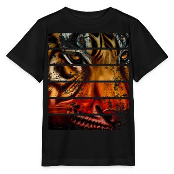 Tigre - T-shirt bio MINI CREATOR Stanley/Stella Enfant - noir - Devant - Mikhail (115cm)