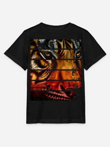 Tiger - Stanley/Stella Kinder T-Shirt MINI CREATOR - Schwarz