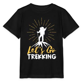 Allons aux amateurs de trekking randonneurs - T-shirt bio MINI CREATOR Stanley/Stella Enfant - noir - Devant - Mikhail (115cm)