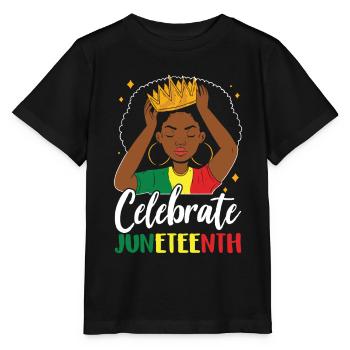 Feiert Den Juneteenth African American Black 1865 - Stanley/Stella Kinder T-Shirt MINI CREATOR  - Schwarz - Vorne - Mikhail (115cm)