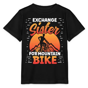 Sœur d’échange pour le vélo de montagne - T-shirt bio MINI CREATOR Stanley/Stella Enfant - noir - Devant - Mikhail (115cm)