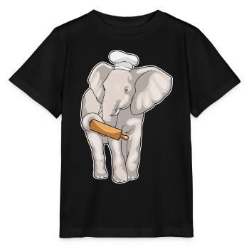 Pâtisserie de rouleau à pâtisserie Elephant - T-shirt bio MINI CREATOR Stanley/Stella Enfant - noir - Devant - Mikhail (115cm)