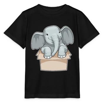 Elefant Karton - Stanley/Stella Kinder T-Shirt MINI CREATOR  - Schwarz - Vorne - Mikhail (115cm)
