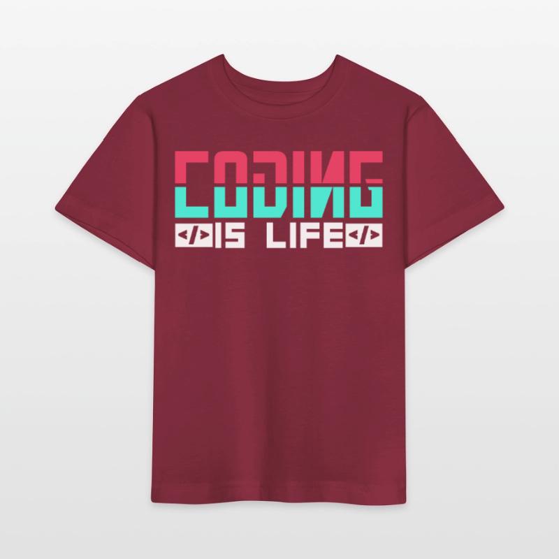 Coding Ist Leben Programmierer Coder Code Stanley/Stella Kinder T-Shirt MINI CREATOR 