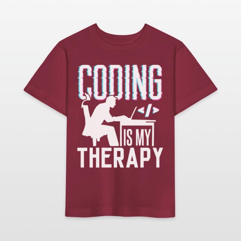 Programming is my therapy Code Coder Coding Stanley/Stella MINI CREATOR Kids’ T-Shirt