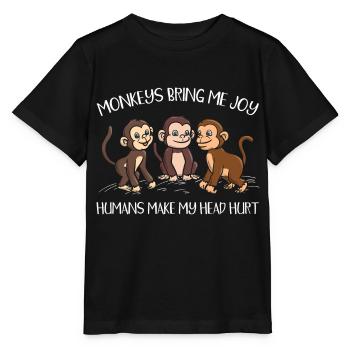 bring me headache make Ape me - Stanley/Stella MINI CREATOR Kids’ T-Shirt - black - Front - Mikhail (115cm)
