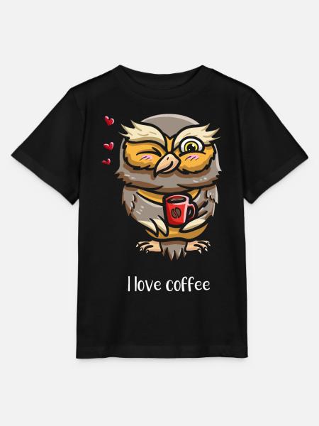 Nachtschwärmer Koffeintrinker - Stanley/Stella Kinder T-Shirt MINI CREATOR - Schwarz