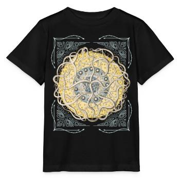 Étoile de mer botanique vintage, étoile de mer mandala - T-shirt bio MINI CREATOR Stanley/Stella Enfant - noir - Devant - Mikhail (115cm)