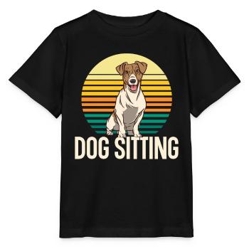 Dog Sitting Dog Dog Sitter Dog Sitting - Stanley/Stella MINI CREATOR Kids’ T-Shirt - black - Front - Mikhail (115cm)