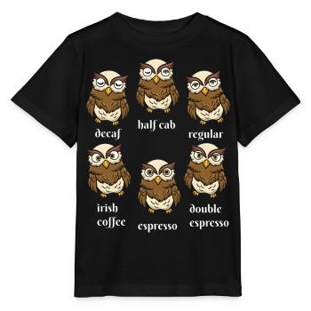 Observation des oiseaux Buveurs de caféine - T-shirt bio MINI CREATOR Stanley/Stella Enfant - noir - Devant - Mikhail (115cm)