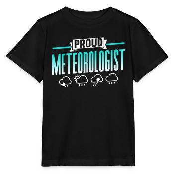 Fier météorologue Prévisions météorologiques Météorologie - T-shirt bio MINI CREATOR Stanley/Stella Enfant - noir - Devant - Mikhail (115cm)