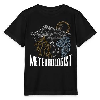 Météorologue Profession Météorologie Prévisions météorologiques - T-shirt bio MINI CREATOR Stanley/Stella Enfant - noir - Devant - Mikhail (115cm)