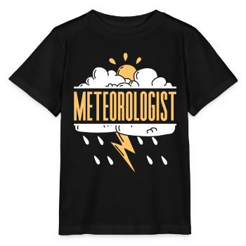 Météorologue Profession Météorologie Prévisions météorologiques - T-shirt bio MINI CREATOR Stanley/Stella Enfant - noir - Devant - Mikhail (115cm)