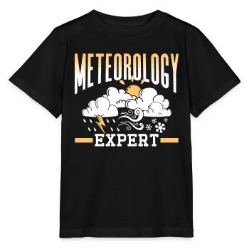 Meteorologie Experte Wettervorhersage Meteorologe - Stanley/Stella Kinder T-Shirt MINI CREATOR  - Schwarz - Vorne - Mikhail (115cm)