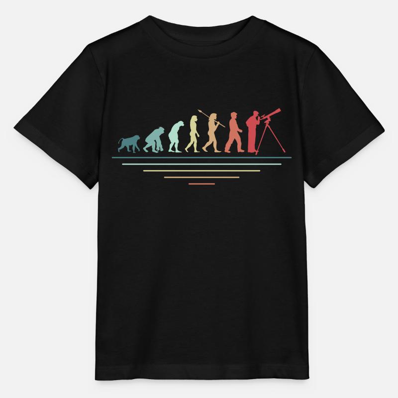 Astronomy Evolution Astronomers - Stanley/Stella MINI CREATOR Kids’ T-Shirt - black