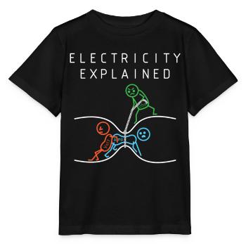 Elektrisches Diagramm Elektrizität - Stanley/Stella Kinder T-Shirt MINI CREATOR  - Schwarz - Vorne - Mikhail (115cm)