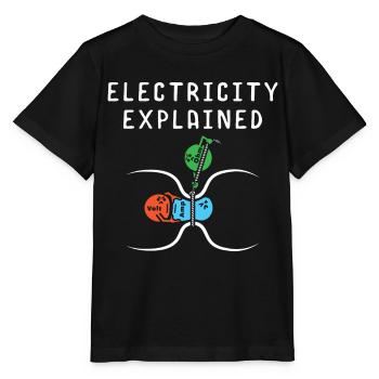 Natural Sciences Electrical Engineering - Stanley/Stella MINI CREATOR Kids’ T-Shirt - black - Front - Mikhail (115cm)