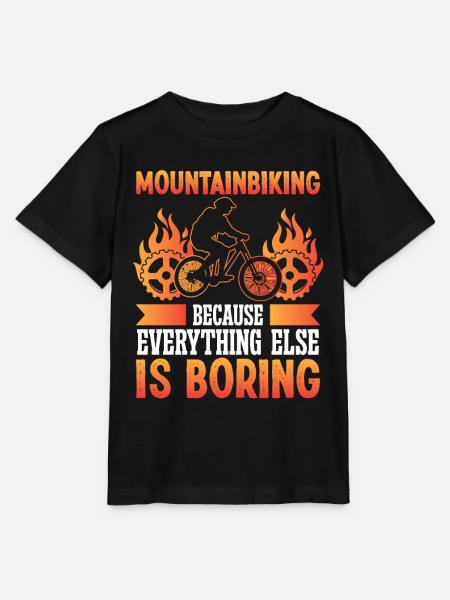Mountainbiking because everything else - Stanley/Stella Kinder T-Shirt MINI CREATOR  - Schwarz