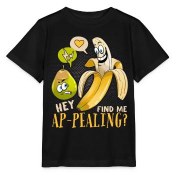 Blague à la banane, jeu de mots attrayant amusant à la banane - T-shirt bio MINI CREATOR Stanley/Stella Enfant - noir - Devant - Mikhail (115cm)