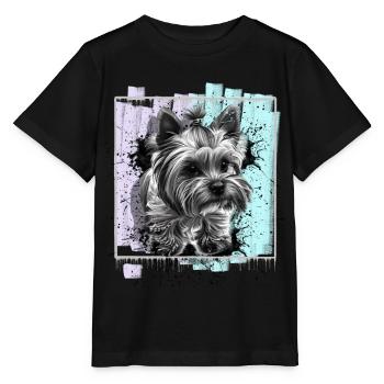 Yorkshire Terrier - Stanley/Stella Kinder T-Shirt MINI CREATOR  - Schwarz - Vorne - Mikhail (115cm)