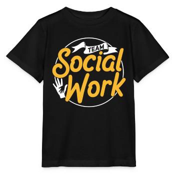 Équipe de travail social Travailleur social Travail social - T-shirt bio MINI CREATOR Stanley/Stella Enfant - noir - Devant - Mikhail (115cm)