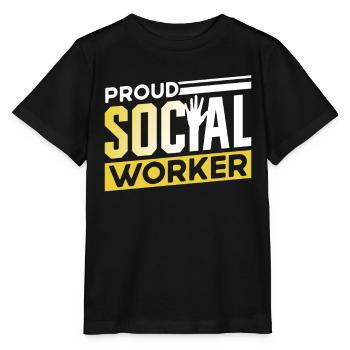 Fier travailleur social Formation Travailleur social - T-shirt bio MINI CREATOR Stanley/Stella Enfant - noir - Devant - Mikhail (115cm)