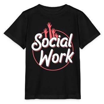 Travail social Travail social Profession de travailleur social - T-shirt bio MINI CREATOR Stanley/Stella Enfant - noir - Devant - Mikhail (115cm)