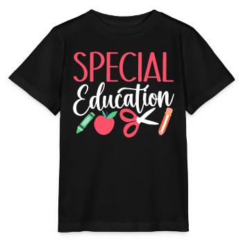 Special education Special education Special education teacher Profession - Stanley/Stella MINI CREATOR Kids’ T-Shirt - black - Front - Mikhail (115cm)