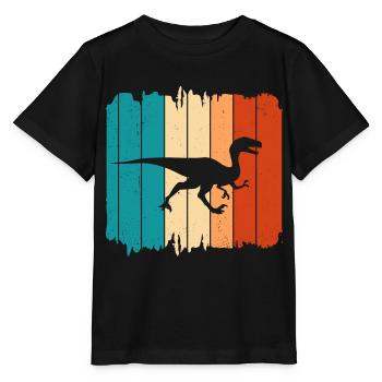 Velociraptor Dino Dinosaurs - Stanley/Stella MINI CREATOR Kids’ T-Shirt - black - Front - Mikhail (115cm)