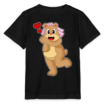 Bear Bride Veil Wedding - Stanley/Stella MINI CREATOR Kids’ T-Shirt - black - Front - Mikhail (115cm)