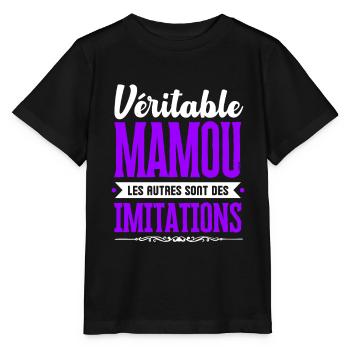 Véritable Mamou les autres sont des imitations ! - T-shirt bio MINI CREATOR Stanley/Stella Enfant - noir - Devant - Mikhail (115cm)