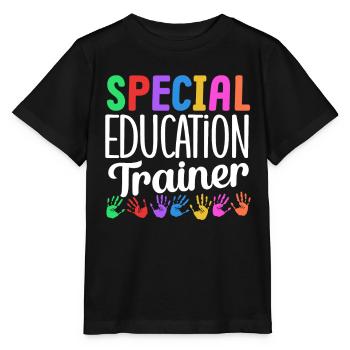 Formateur en éducation spécialisée Enseignant en éducation spécialisée - T-shirt bio MINI CREATOR Stanley/Stella Enfant - noir - Devant - Mikhail (115cm)