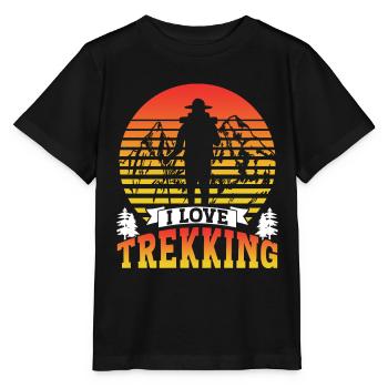 J’adore le trekking randonneurs - T-shirt bio MINI CREATOR Stanley/Stella Enfant - noir - Devant - Mikhail (115cm)