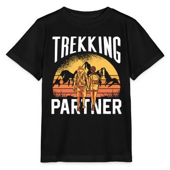 Trekking Couple Couple Randonneurs - T-shirt bio MINI CREATOR Stanley/Stella Enfant - noir - Devant - Mikhail (115cm)