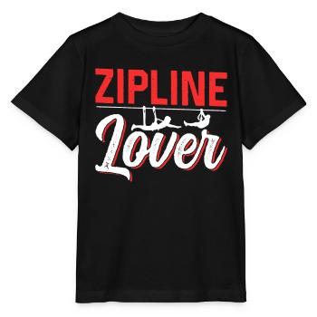 Ziplining Liebhaber Zipline Seilrutsche Sport - Stanley/Stella Kinder T-Shirt MINI CREATOR  - Schwarz - Vorne - Mikhail (115cm)